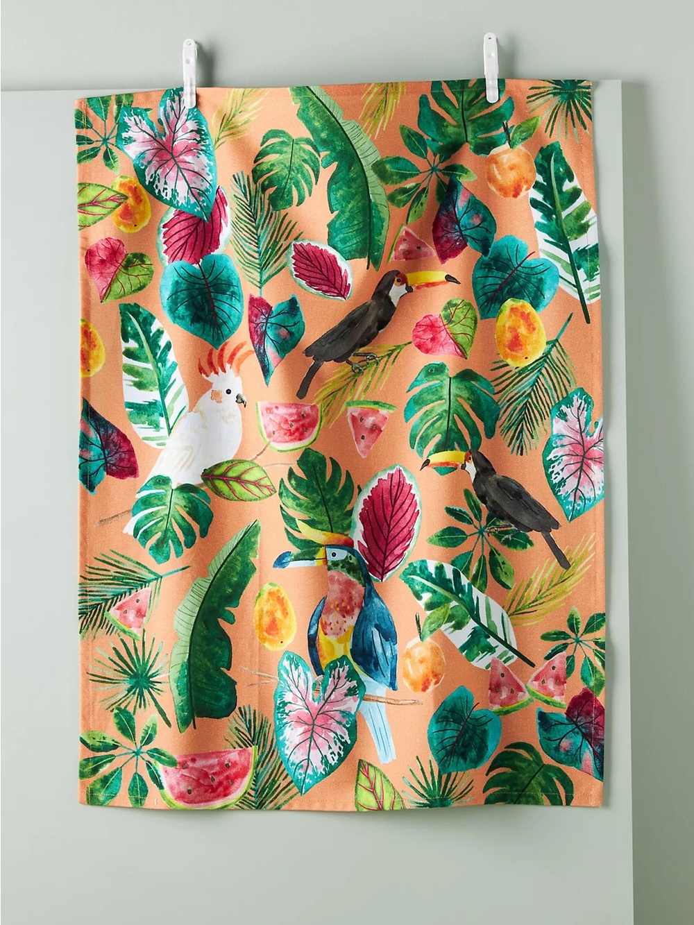 New🌟Anthropologie-Tropical Toucan Dish Towel